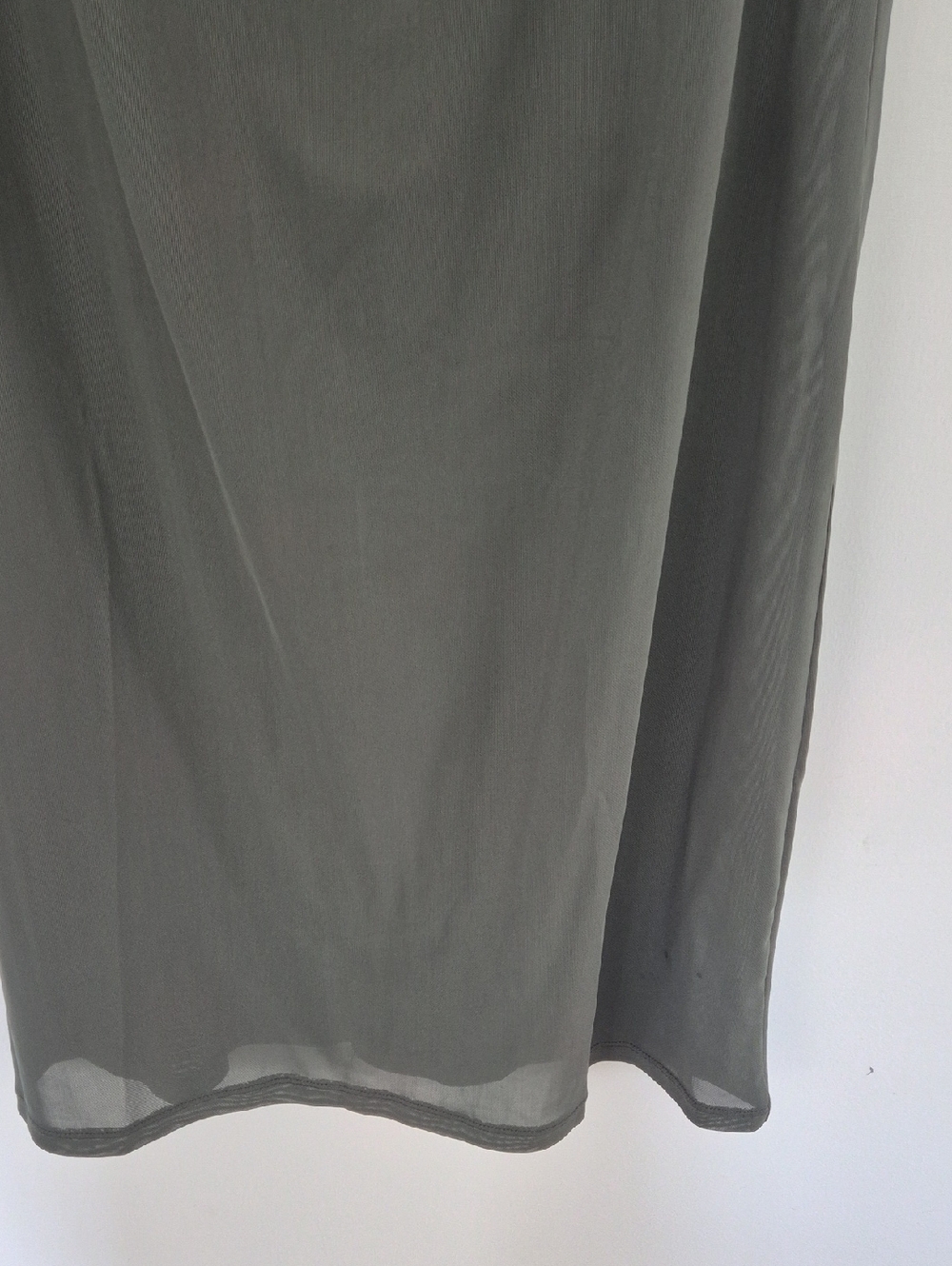 LOFT Olive Ruched Midi Maxi Dress - Picture 5 of 8